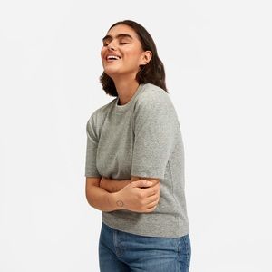 Everlane French Terry Puff-Sleeve Tee - Grey Size M - NWT!